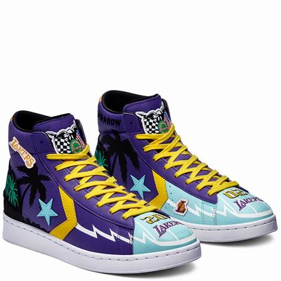 Férfi Converse x Chinatown Market "Lakers Championship Jacket" Pro Leather Magasszárú Cipő CO9507613